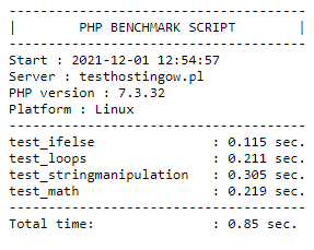 Smarthost - PHP Benchmarks Scirpt