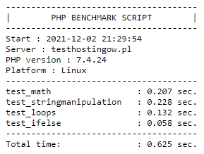 Zenbox - PHP Benchmark Script